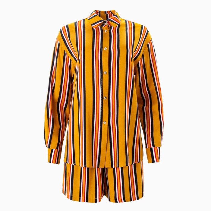 Костюм женский (рубашка, шорты) MINAKU: Enjoy цвет жёлтый, размер 42 Костюм женский (рубашка, шорты) MINAKU: Enjoy цвет жёлтый, размер 42