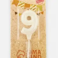 Свеча в торт &laquo;Праздник&raquo; цифра 9, жемчужный перламутр с блестками