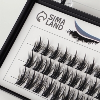 Ресницы накладные пучки АНИМЕ 10/12/14мм нейлон черный п/короб QF