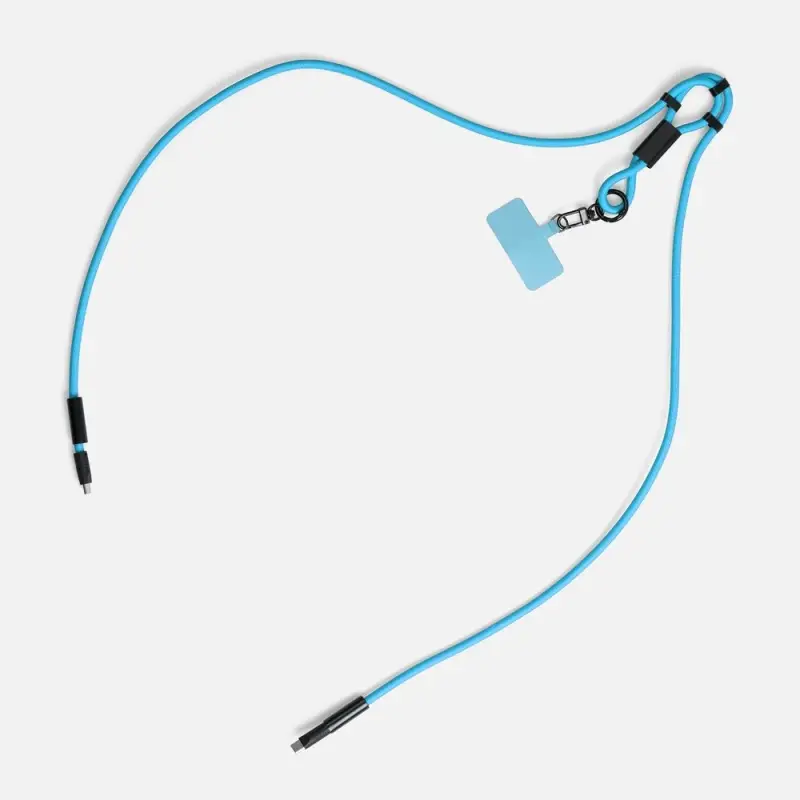 Кабель-ланьярд energyFlex Power Delivery 60 Вт, синий