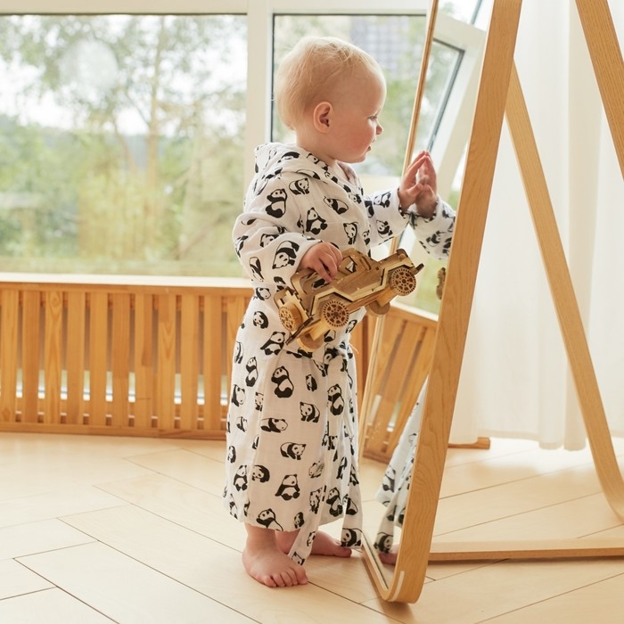 Халат детский муслиновый LoveLife &laquo;Панды&raquo; (4 года, рост 104-110 см) 100% хлопок, 235 гр/м2