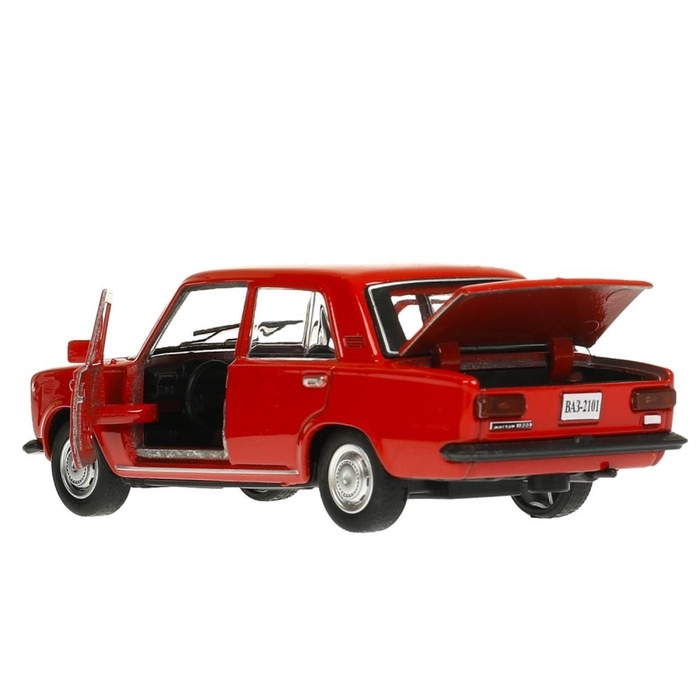 Машинка металлическая &laquo;ВАЗ-2101&raquo;, ретро - модель &laquo;Копейка&raquo;, открываются двери, багажник, инерция, 12 см, красный