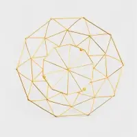 Ваза для фруктов "Геометрия Голд" 25.5*27*10 см, цвет золотой