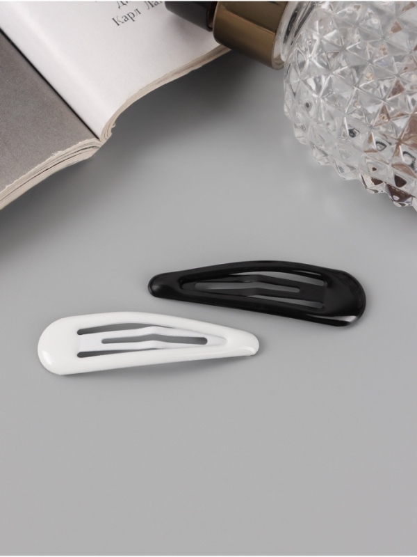 Невидимка для волос Невидимка для волос "Стиль" (набор 12 шт) классика, 5 см, чёрный белый