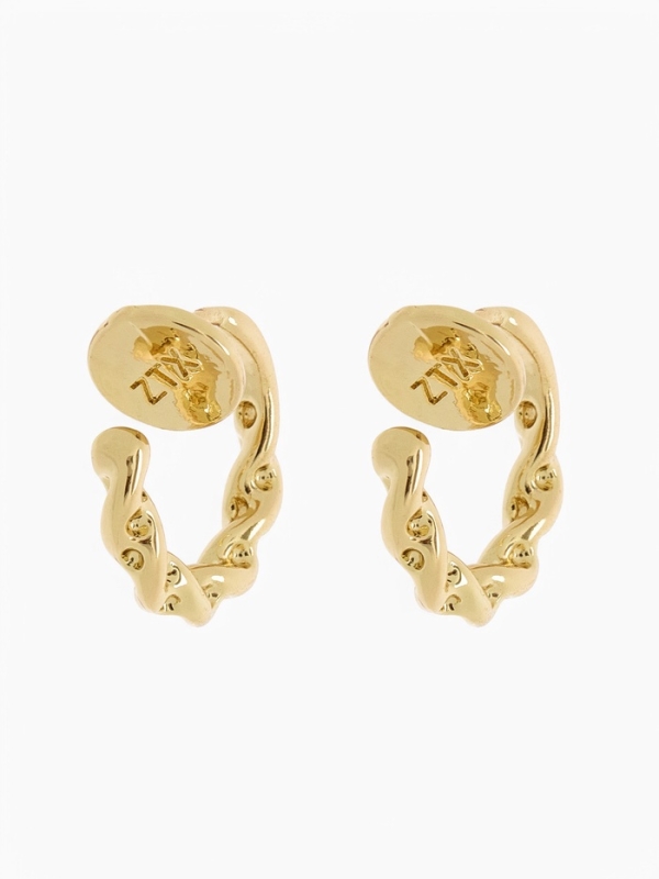 Клипсы &laquo;Тренд&raquo; кольцо переплетение, цвет золото