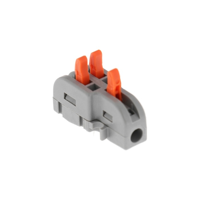 Клемма электрическая проходная, комбинируемая, 32А, 0,2-4 мм2, 1 ввод 2 вывод, набор 10 шт