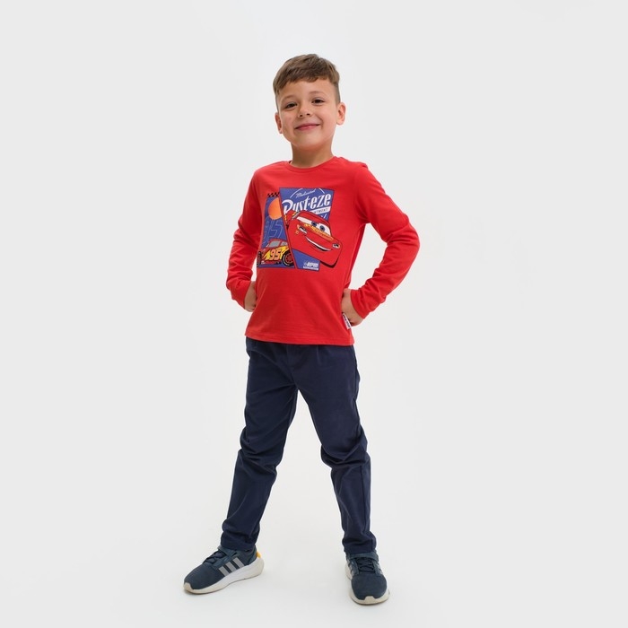 Футболка с длинным рукавом "Тачки", Disney, рост 98-104, красный