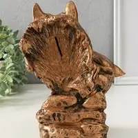 Копилка "Волки (пара)" 14х26 см, бронза