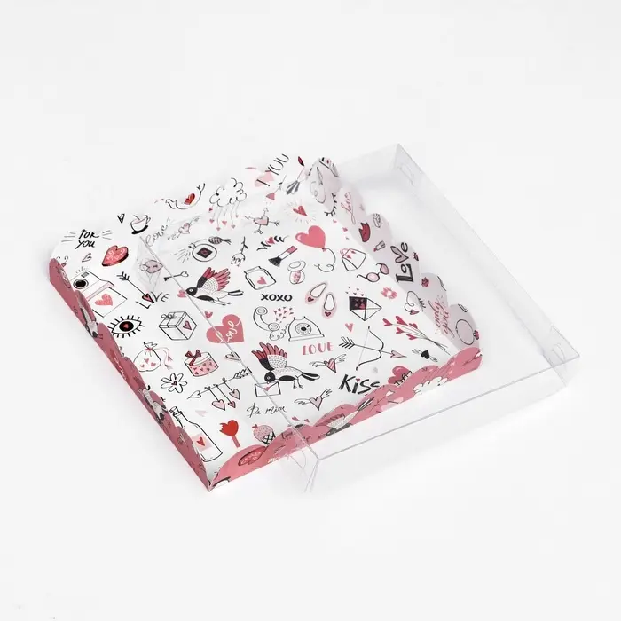 Коробка для печенья, Love you 18&times;18&times;3 см