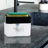 Дозатор для жидкого мыла &laquo;Sweet home&raquo;, чёрный, 12 х 10,5 см.