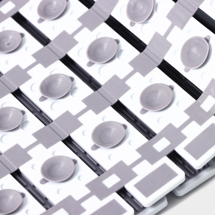 Коврик противоскользящий в ванну на присосках SAVANNA, 40&times;68 см, цвет серый