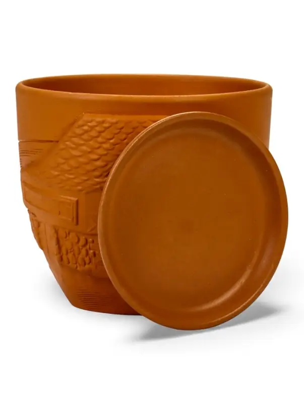 Горшок цветочный с поддоном 2,5 л, d18/h16 см терракот керамика, "Голландия" (М)