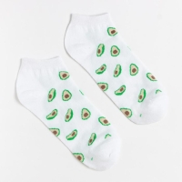 Носки женские MINAKU «Авокадо», цвет белый, размер 36-37 (23 см) Носки женские MINAKU «Авокадо», цвет белый, размер 36-37 (23 см)