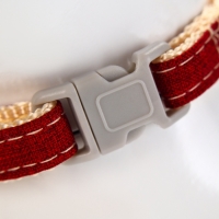 Комплект амуниции "Жаккард", поводок 120 х 1 см, красный