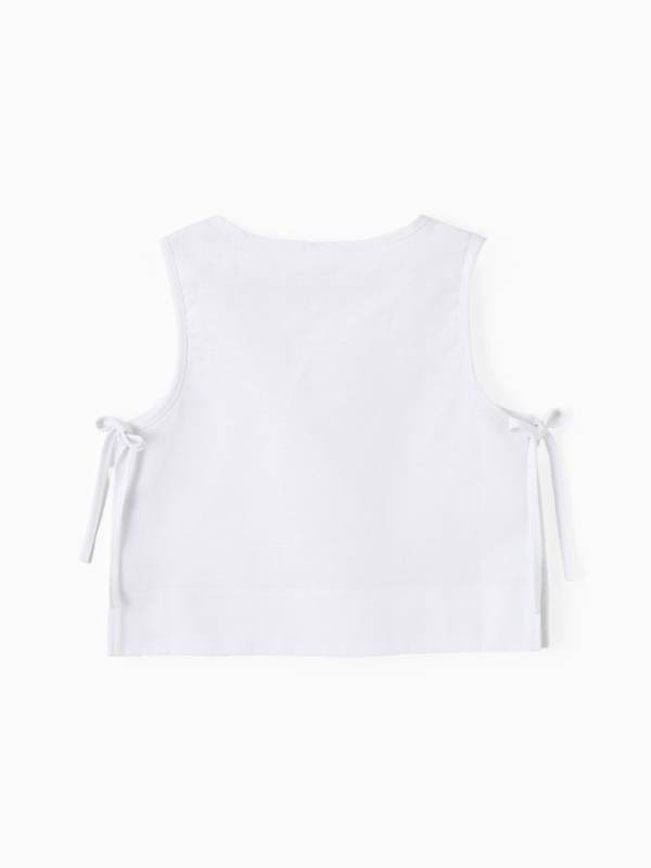 Блузка для девочки, MINAKU, белая, рост 128 см