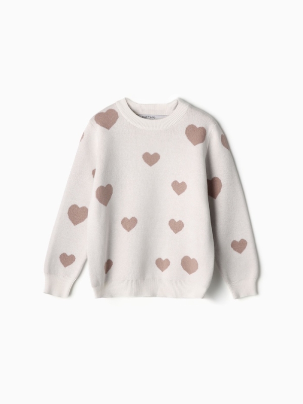 Джемпер детский KAFTAN Love р.34 (122-128 см), бежевый