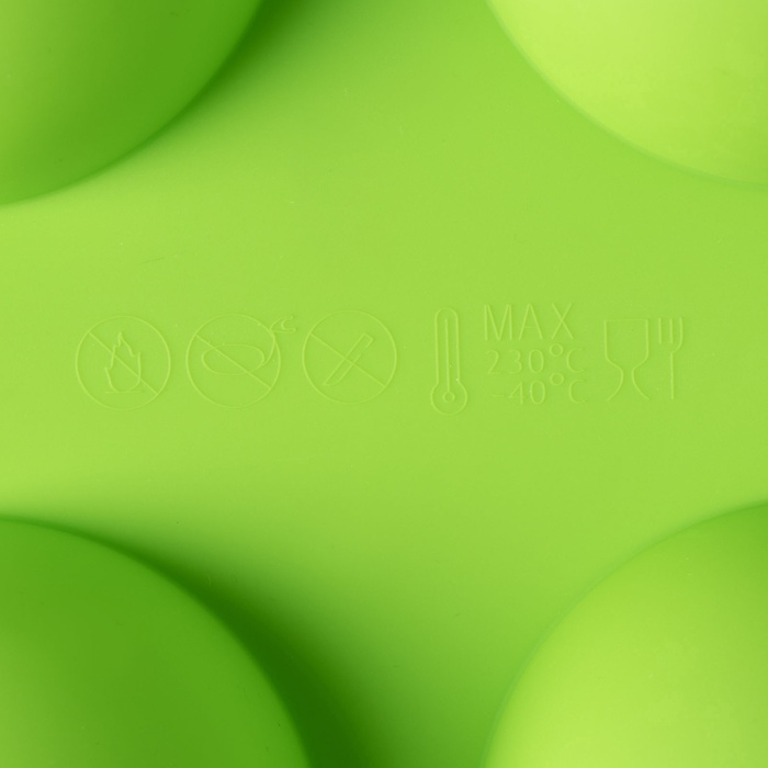 Форма для выпечки Доляна &laquo;Фигуры. Полусфера&raquo;, силикон, 27&times;18&times;3,5 см, 6 ячеек (7&times;7&times;3,5 см), цвет МИКС