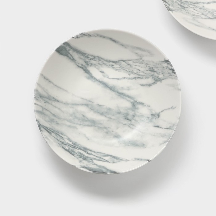 Набор тарелок суповых фарфоровых Magistro Real Marble, 800 мл, 21&times;4,7 см,2 шт
