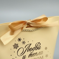Пакет подарочный новогодний «Любви и тепла», 14 х 17 х 7 см Пакет подарочный новогодний «Любви и тепла», 14 х 17 х 7 см
