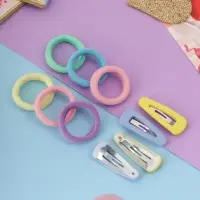 Набор для волос &laquo;Аделия&raquo;: 10 резинок 3 см, 4 невидимки 3.5 см, классик колор, МИКС