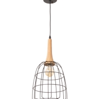 Светильник "Чикаго" 1х40Вт Е27 черный/коричневый 24,5х24,5х44(144)см