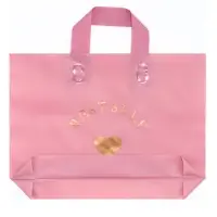 Пакет с петлевой ручкой розовый 34 х 25 х 8 см 80 мкм