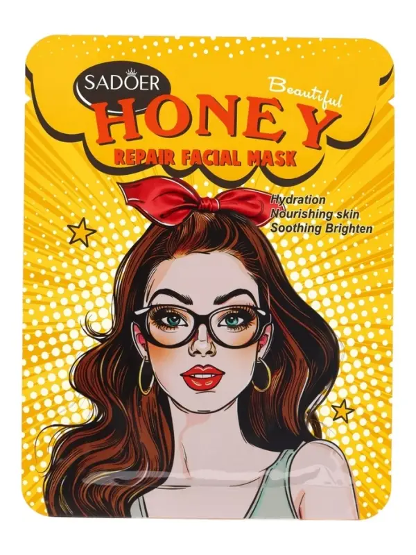 Маска тканевая восстанавливающая для лица с экстрактом меда, 25 г