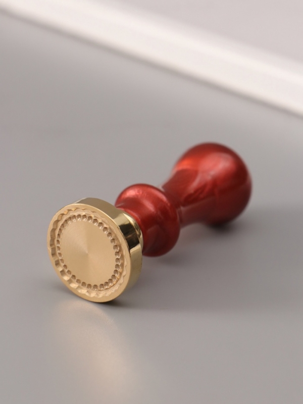 Печать для сургуча с пластиковой ручкой Печать для сургуча с пластиковой ручкой "Рамка круглая фигурный край" 6,3х2,5х2,5 см