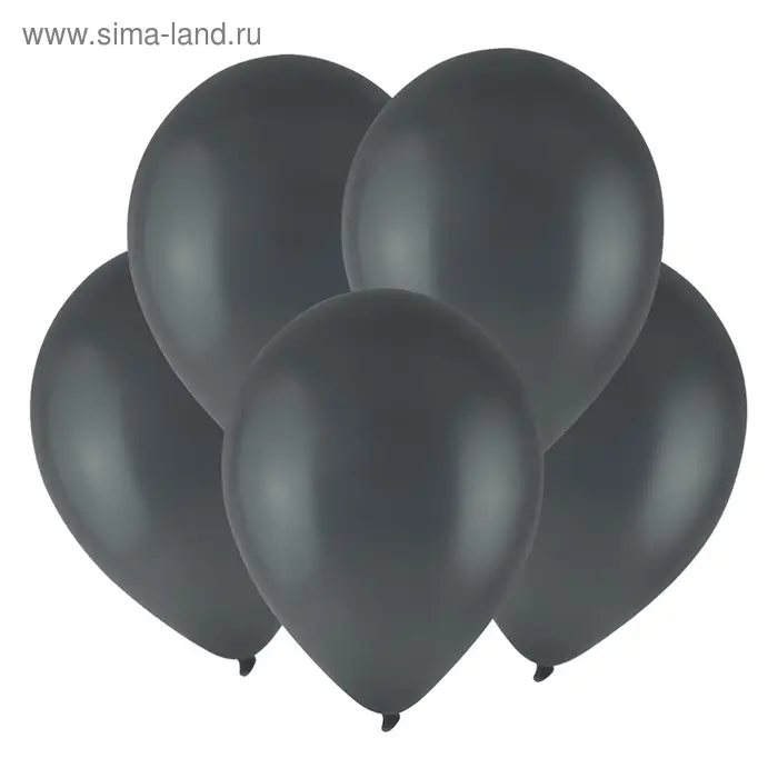 Воздушные шары латексные 12" &laquo;Металл&raquo;, 100 шт., цвет графит