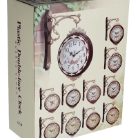 Часы настенные интерьерные двухсторонние, плавный ход, 27&times;8 см, циферблат d-19 см, белые