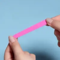 Набор пилок для ногтей на деревянной основе, форма прямая, 200/200 грит, 10 см, 10 шт., МИКС