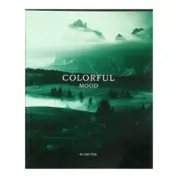 Тетрадь 48 листов в клетку, Calligrata &laquo;Изумруд&raquo;, обложка мелованный картон, серые листы, МИКС