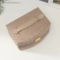 Шкатулка кожзам для украшений "Мокко" комбинированная 13х15х21,5 см