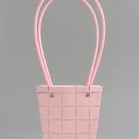 Сумка для цветов розовая влагостойкая, 13x9.5x13&plusmn;5% см