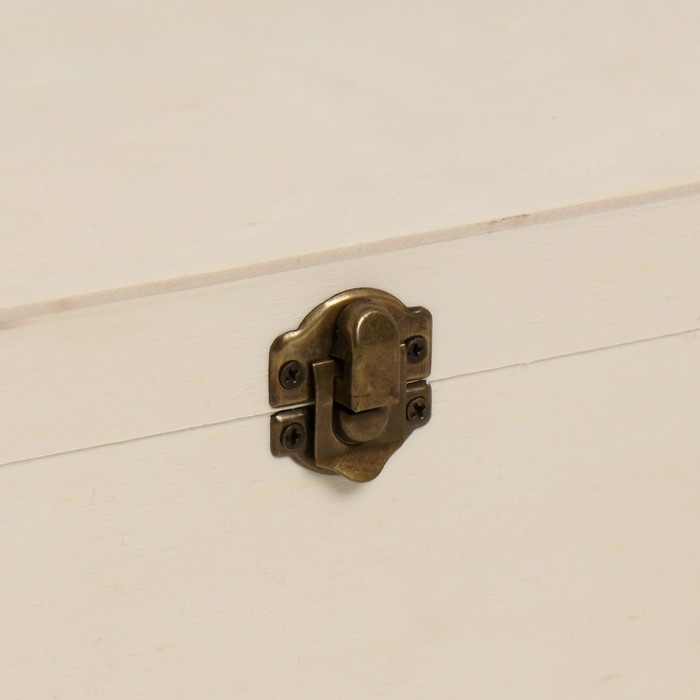 Шкатулка дерево под роспись "Прямоугольная" замок пряжка 26,5х16,5х11 см