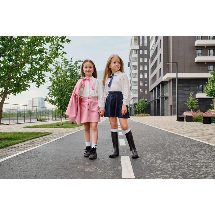 Рубашка детская KAFTAN, размер 34 (122-128 см), цвет белый