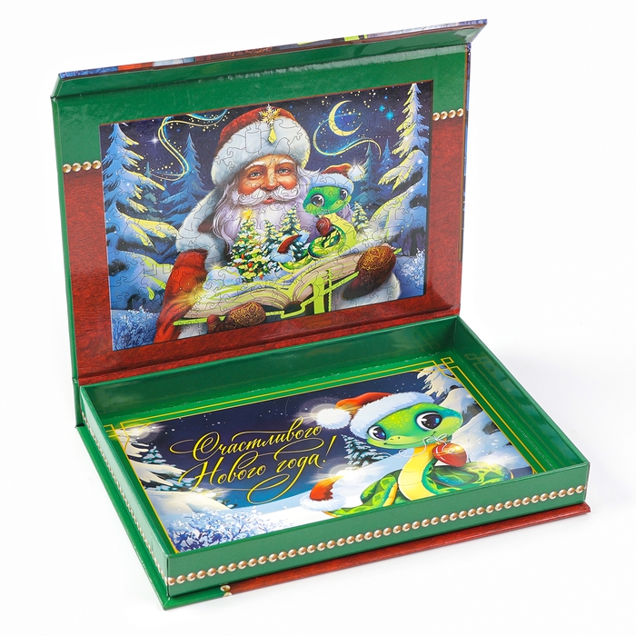 Пазлы фигурные деревянные &laquo;Новогодняя сказка&raquo; со святящимися деталями, 146 элементов