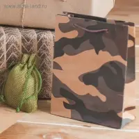 Мешочек подарочный из холщи, зелёный, 7 х 9 см