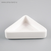 Миска керамическая для грызунов угловая 75 мл  9,5 х 6 х 2 см, белая