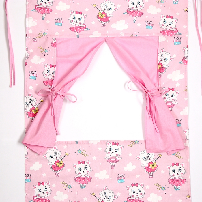 Ширма для кукольного театра &laquo;Кошечки в сарафанах&raquo;, текстиль, р-р 120х60 см