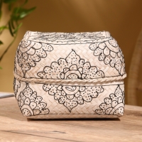 Корзинка плетеная "Бонтанг" бамбук 19х19х14 см, светлая