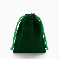 Набор мешочков бархатных 50 шт., 7*9 см (+ - 1 см), цвет зелёный (9901888)