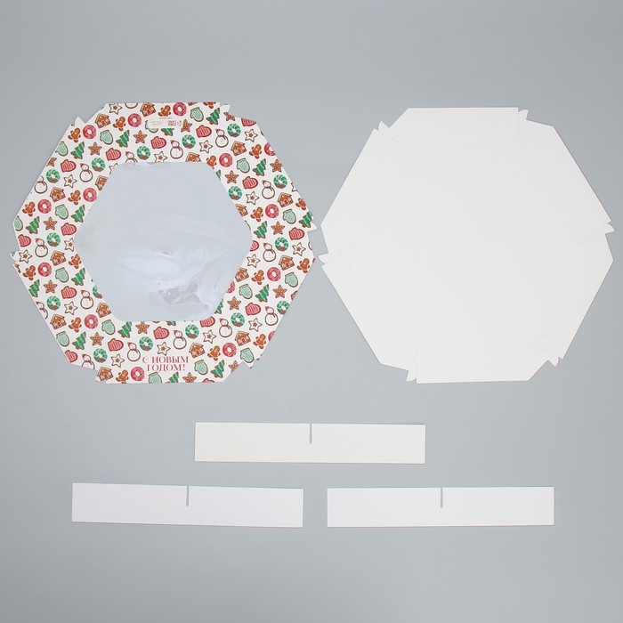 Коробка складная &laquo;С Новым годом!&raquo;, печенье, 23 х 23 х 4 см, Новый год