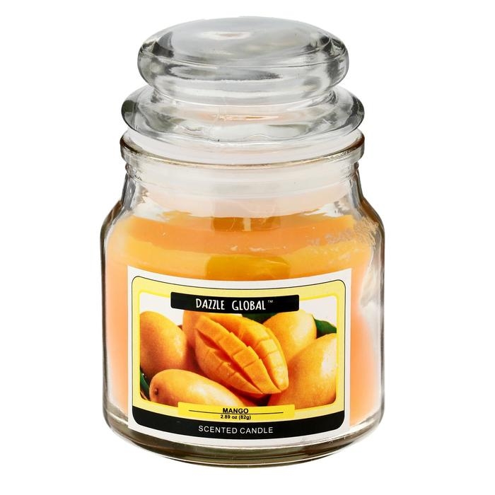 Свеча в банке "Манго" 82 гр 6х9х9 см
