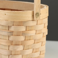 Корзина плетёная, 23&times;16&times;12 см, ручка h=12 см, ива, натуральный цвет