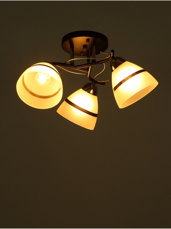 Люстра "Лайма" 3хЕ27 40Вт черно-хромовый 46х46х24 см