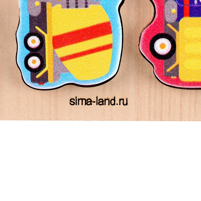 Развивающая игра из дерева &laquo;Весёлые машинки&raquo;