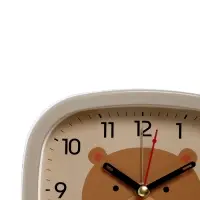 Будильник "Медежонок", плавный ход,  12.5х10.5 см, бежевый