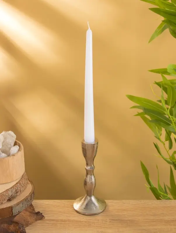 Подсвечник "Оттепель" алюминий 16 см, цв. серебро
