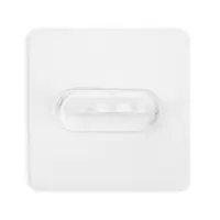 Держатель с клейкой поверхностью ТУНДРА, d=25 мм, 68&times;68 мм, прозрачный